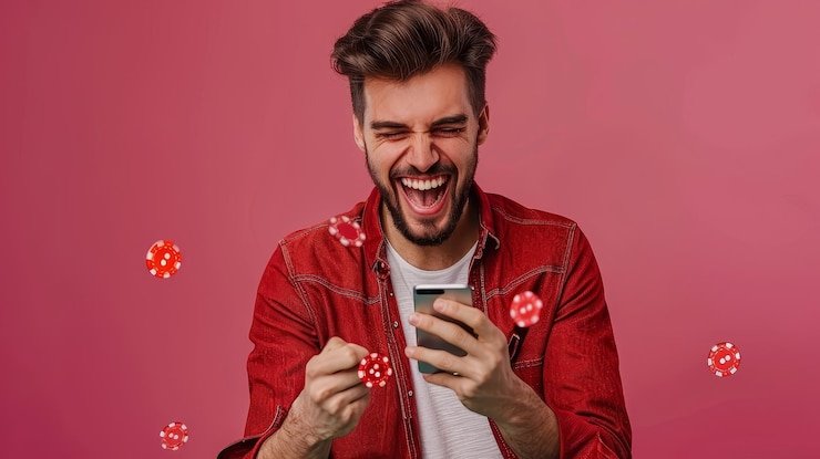 Antarmuka aplikasi parlay di perangkat Android menampilkan menu utama, permainan slot, dan opsi deposit DANA, OVO, GoPay